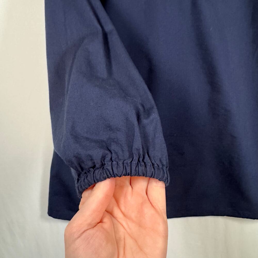 Magnolia Lane Women’s S Masters Golf Popover Navy Floral Trim Lightweight EUC - Picture 8 of 9